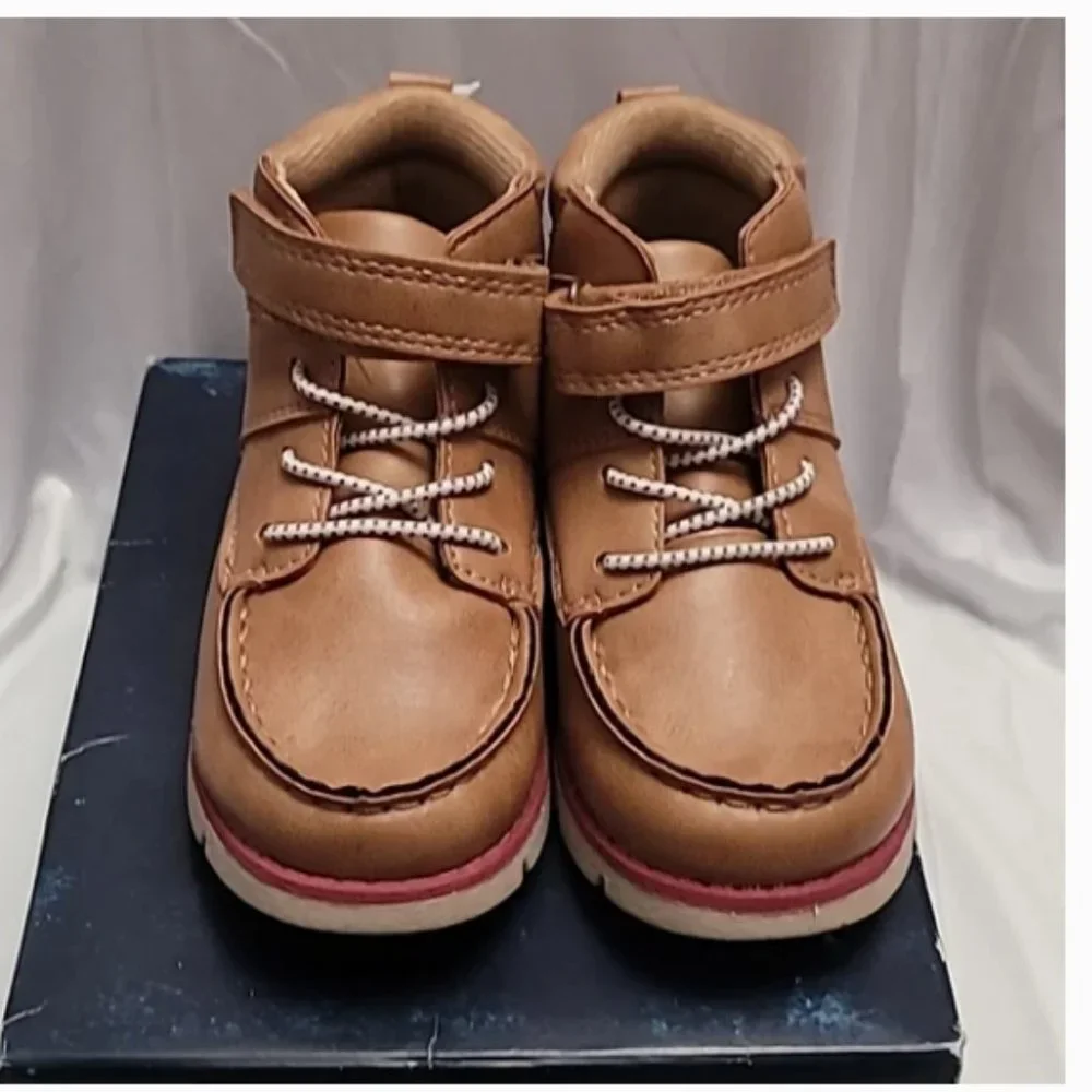 OshKosh B'Gosh Cruz Boots Toddler Boys Size 11 Light Brown NWOB MSRP $44